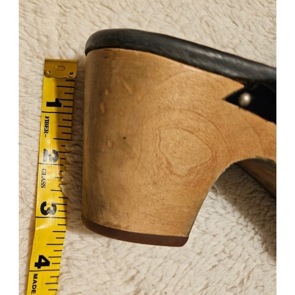 UGG black Suede Sz.9. UK7.5. ER.40. Mules. Wooden Heals. Slipon. Comfy. Leather - Picture 7 of 14